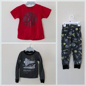 Bundle of Graphic t shirt and long sleeve shirt with sweatpants